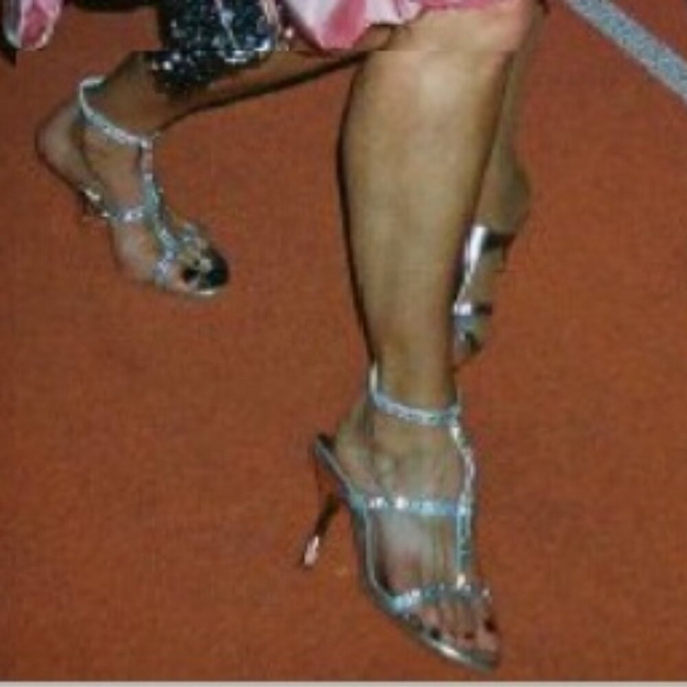 Nina Silver Rhinestone Sandals - Picture 5 of 5